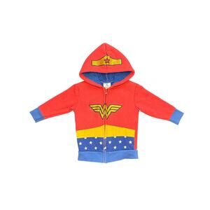 DC Comics Wonder Woman Girls Hoodie Sweatshirt Red Blue Size 18 Months